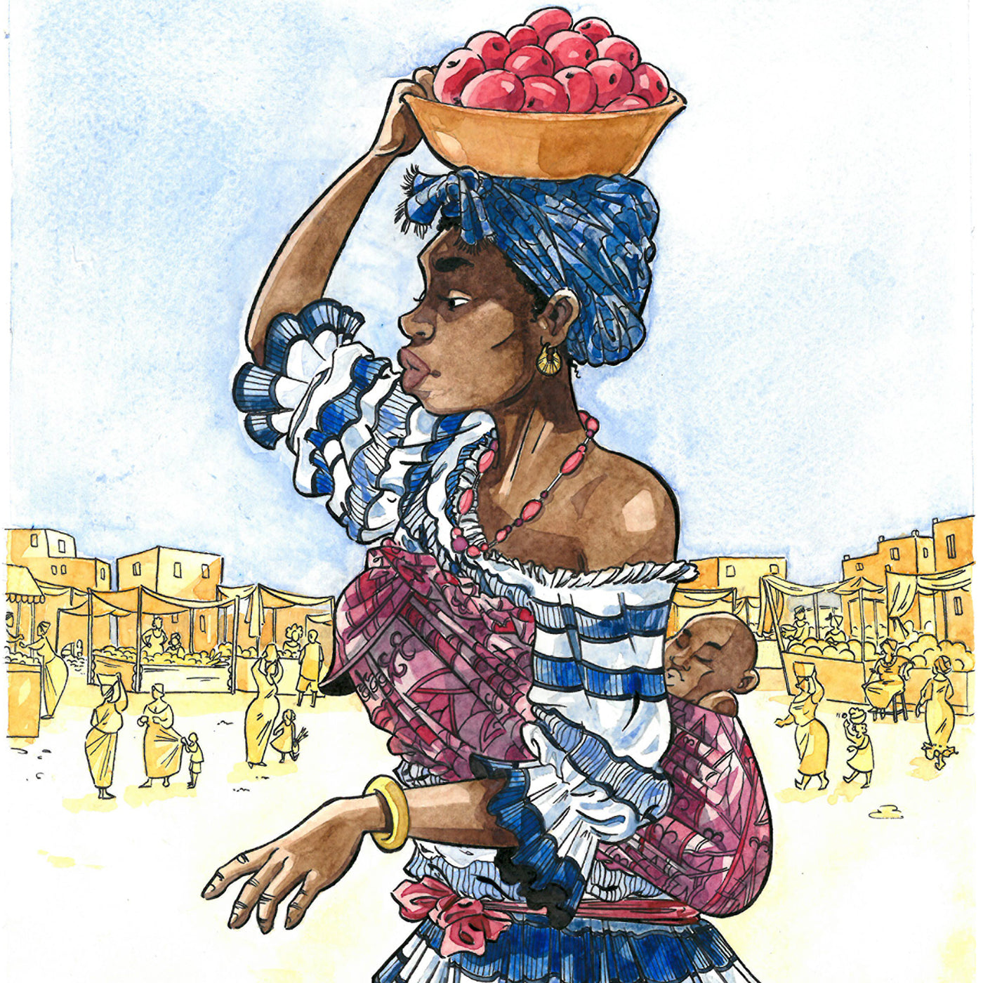 the Dogon Mama - Art Print
