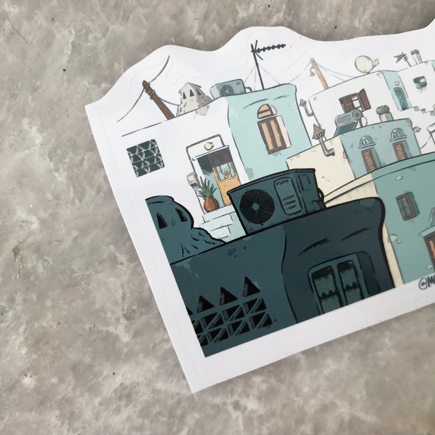Cycladic village - STICKER