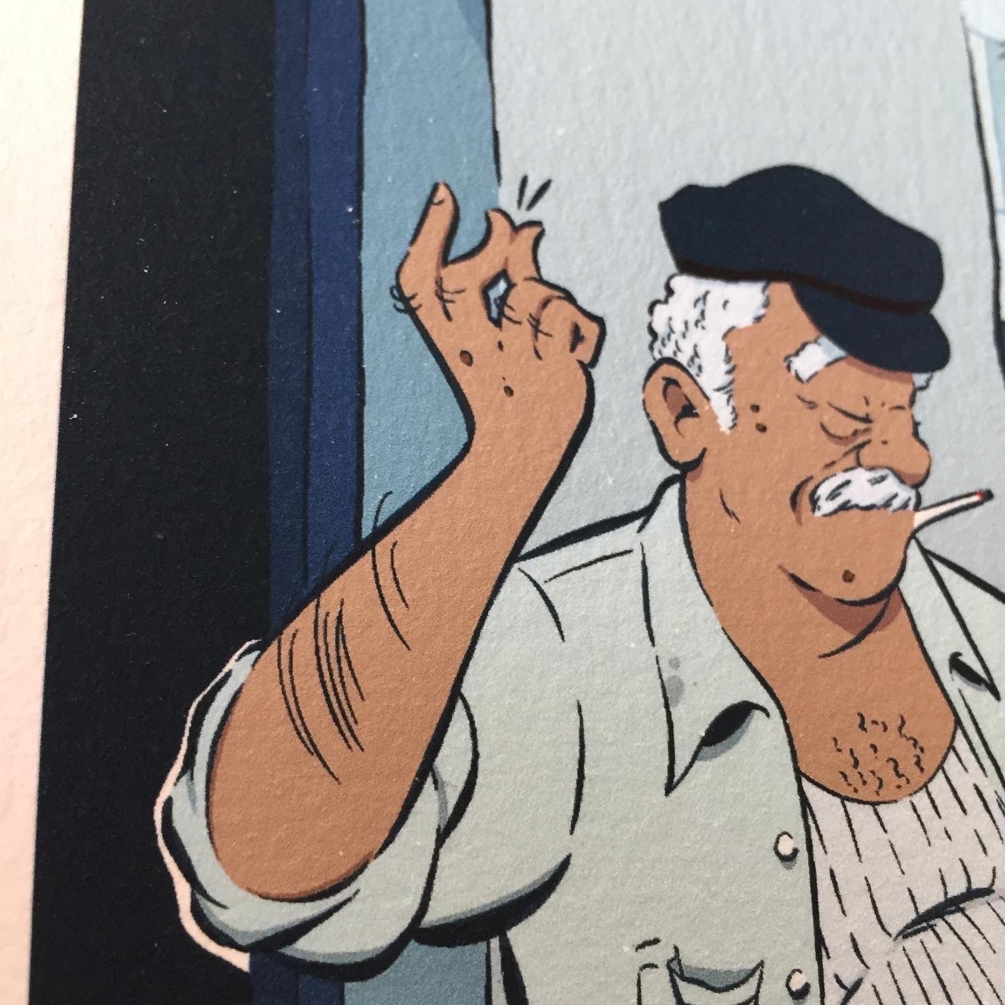 Close up look of the clapping finger