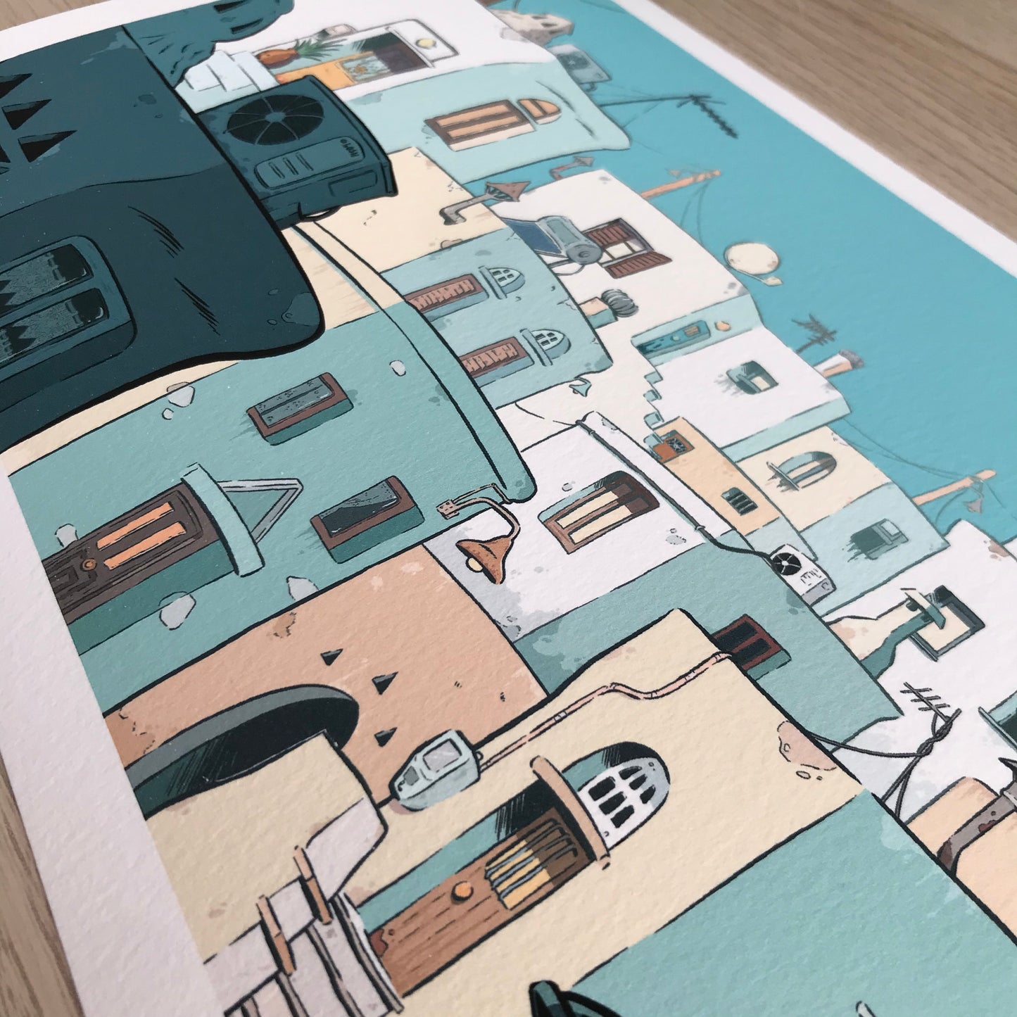 Diagonal view of the illustration.