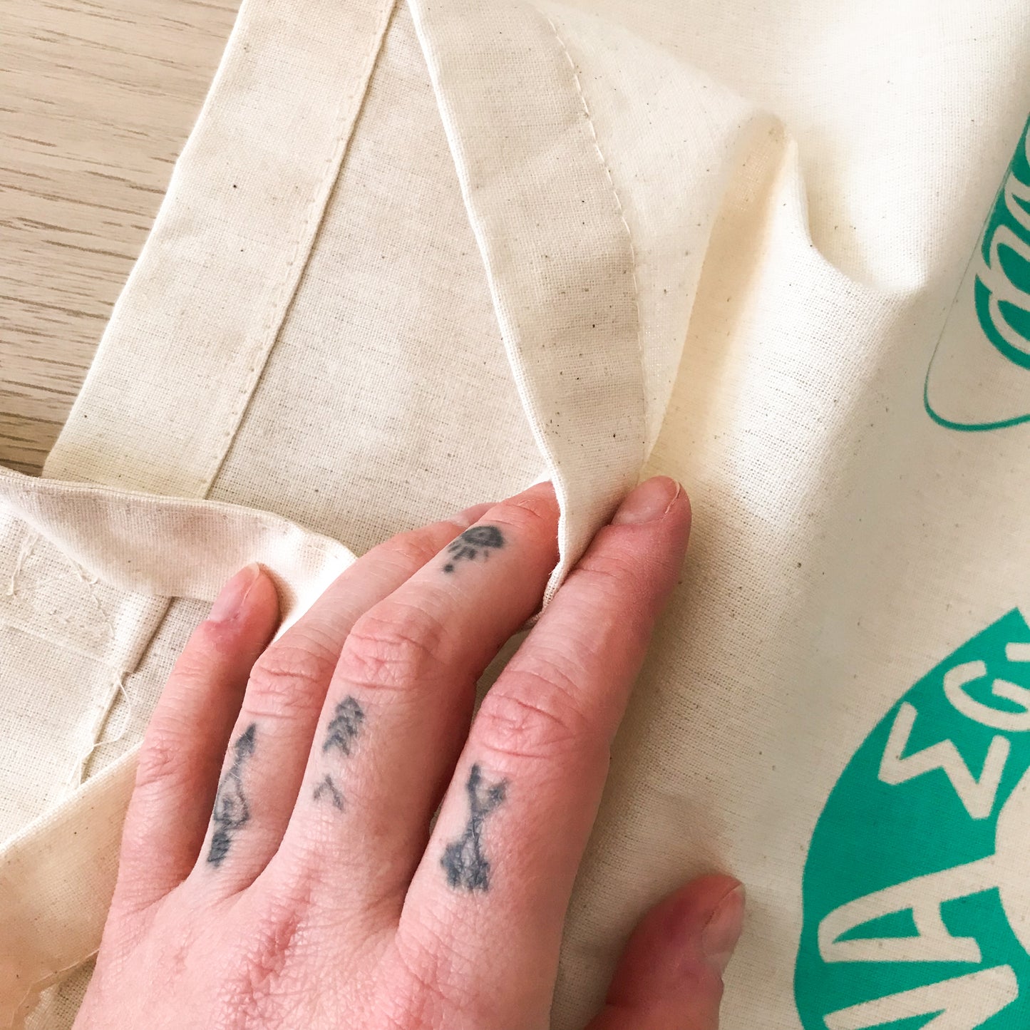Close up of the fabric.