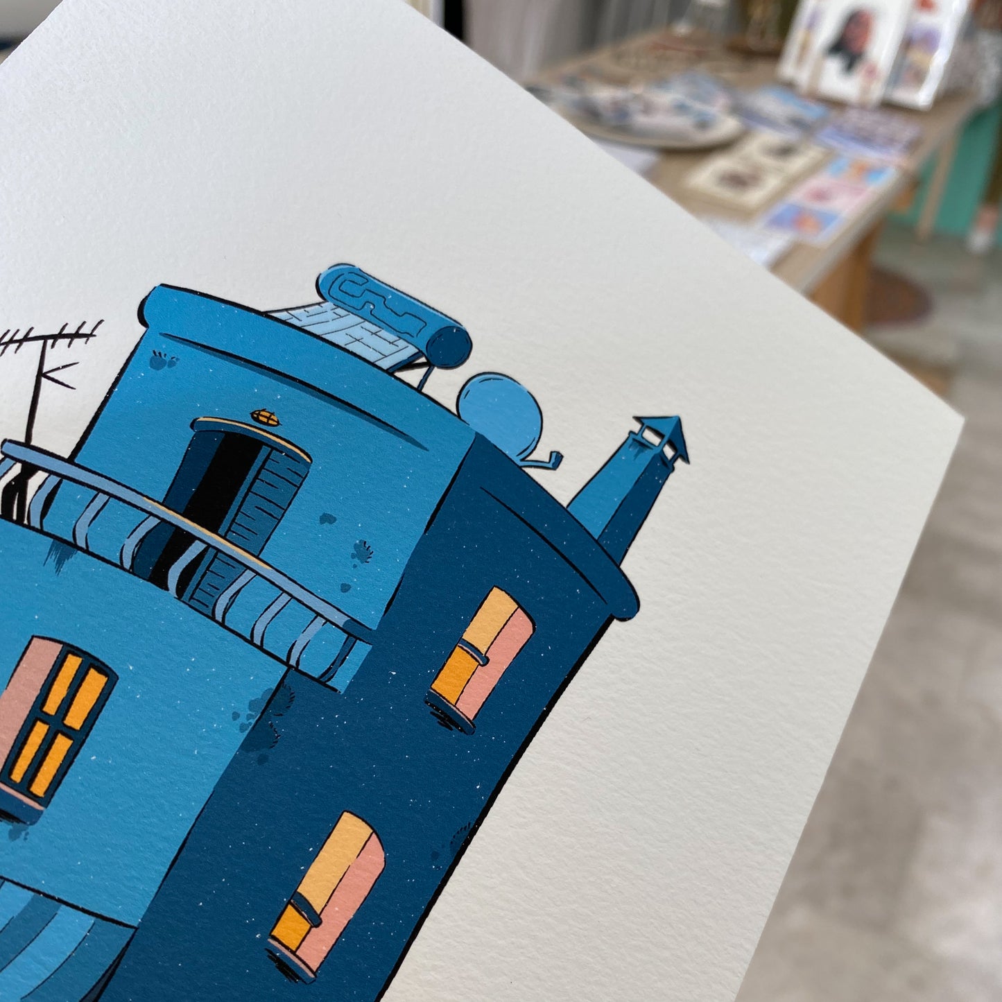 Athenian Building by Night - Art Print (tiny defaults)