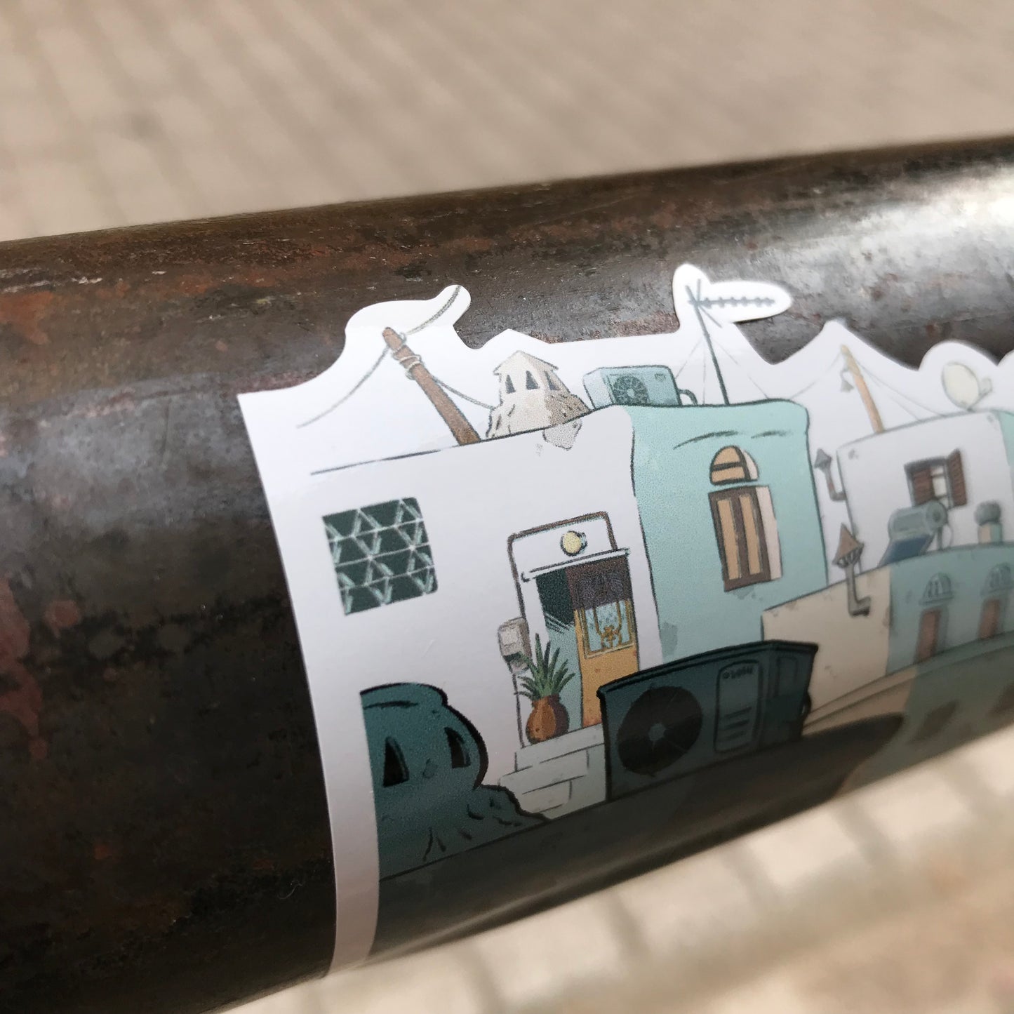 Cycladic village - STICKER