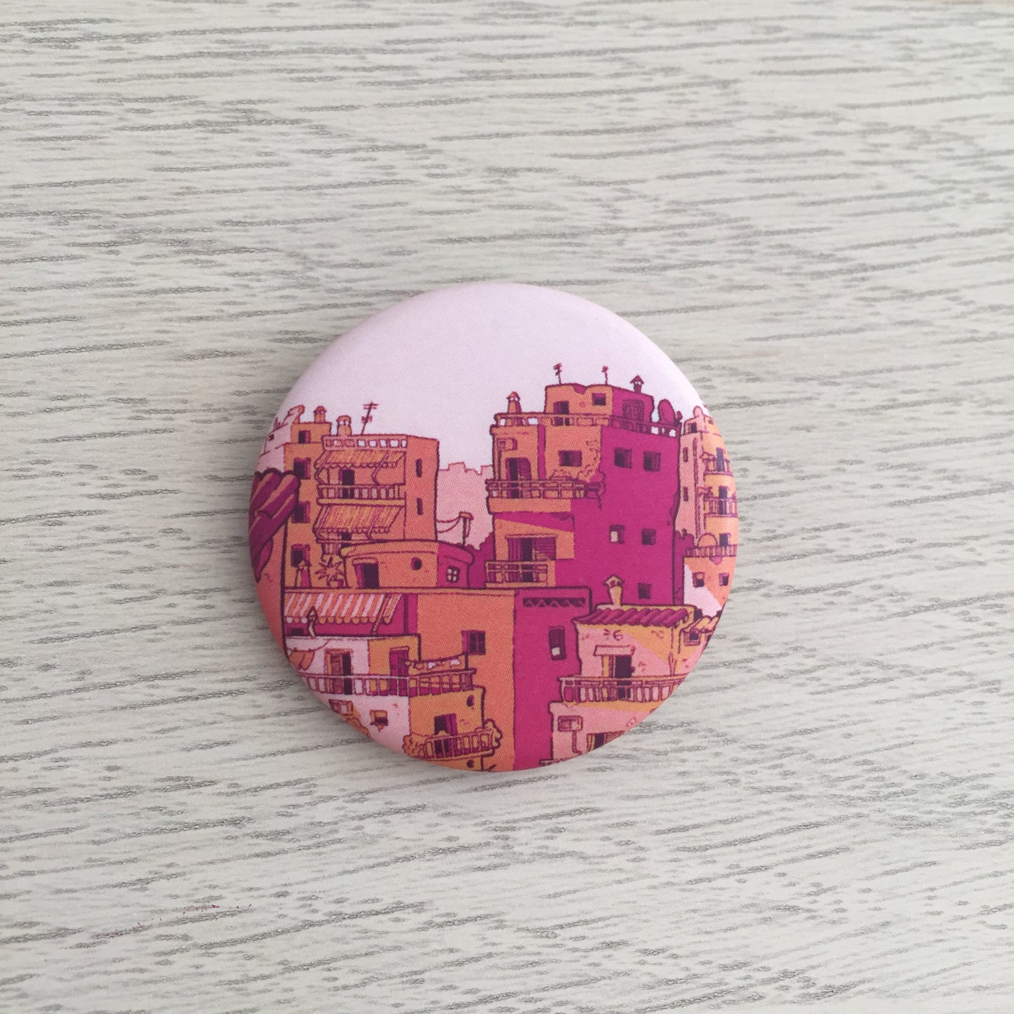 Greek City Sunset ! - Button Pins