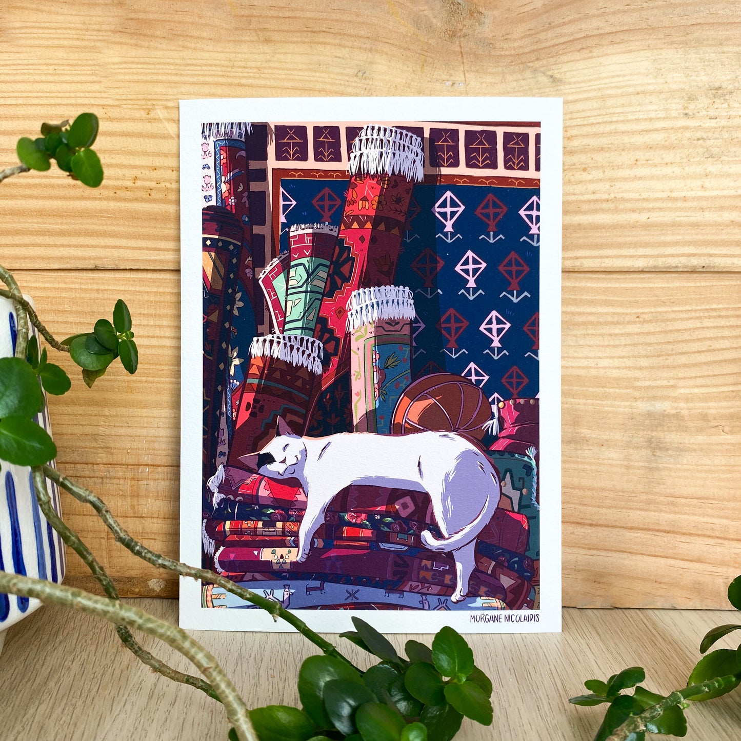 The Cat & the Carpet – Mini print