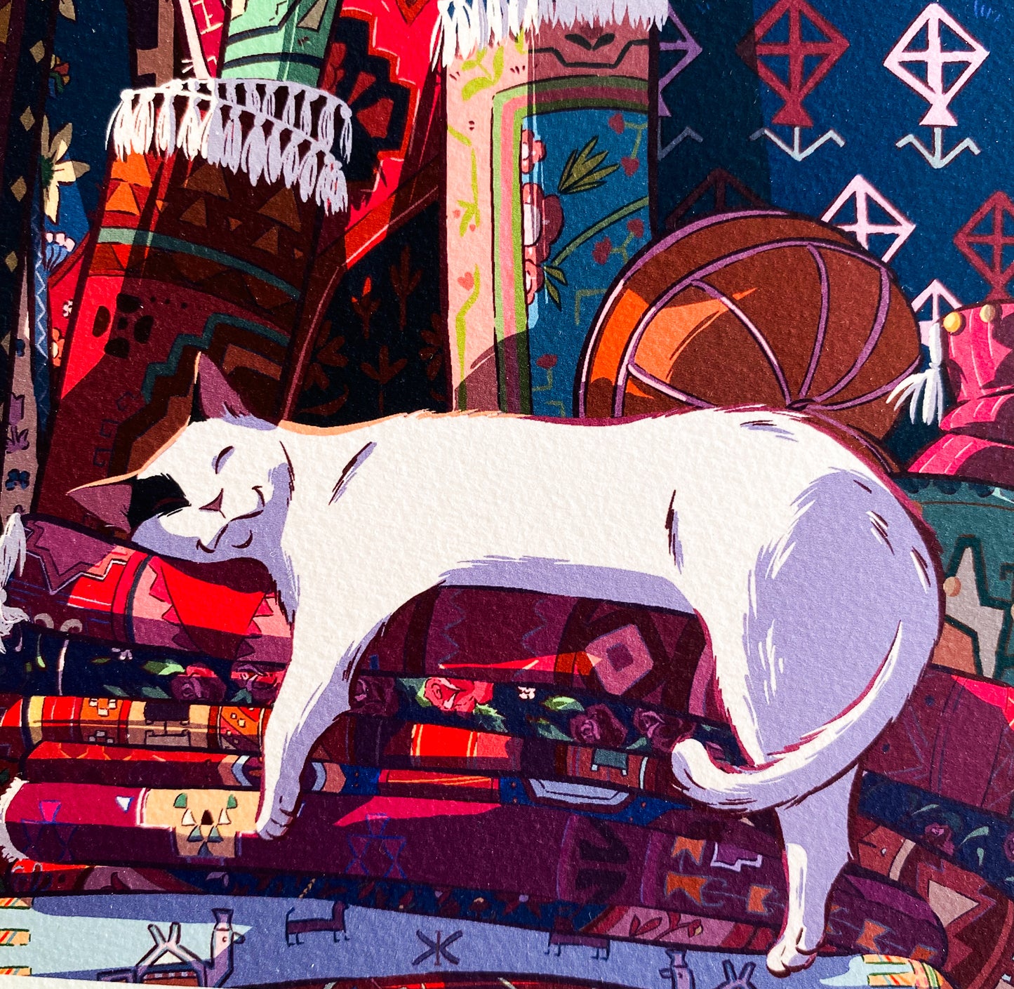 The Cat & the Carpet – Mini print