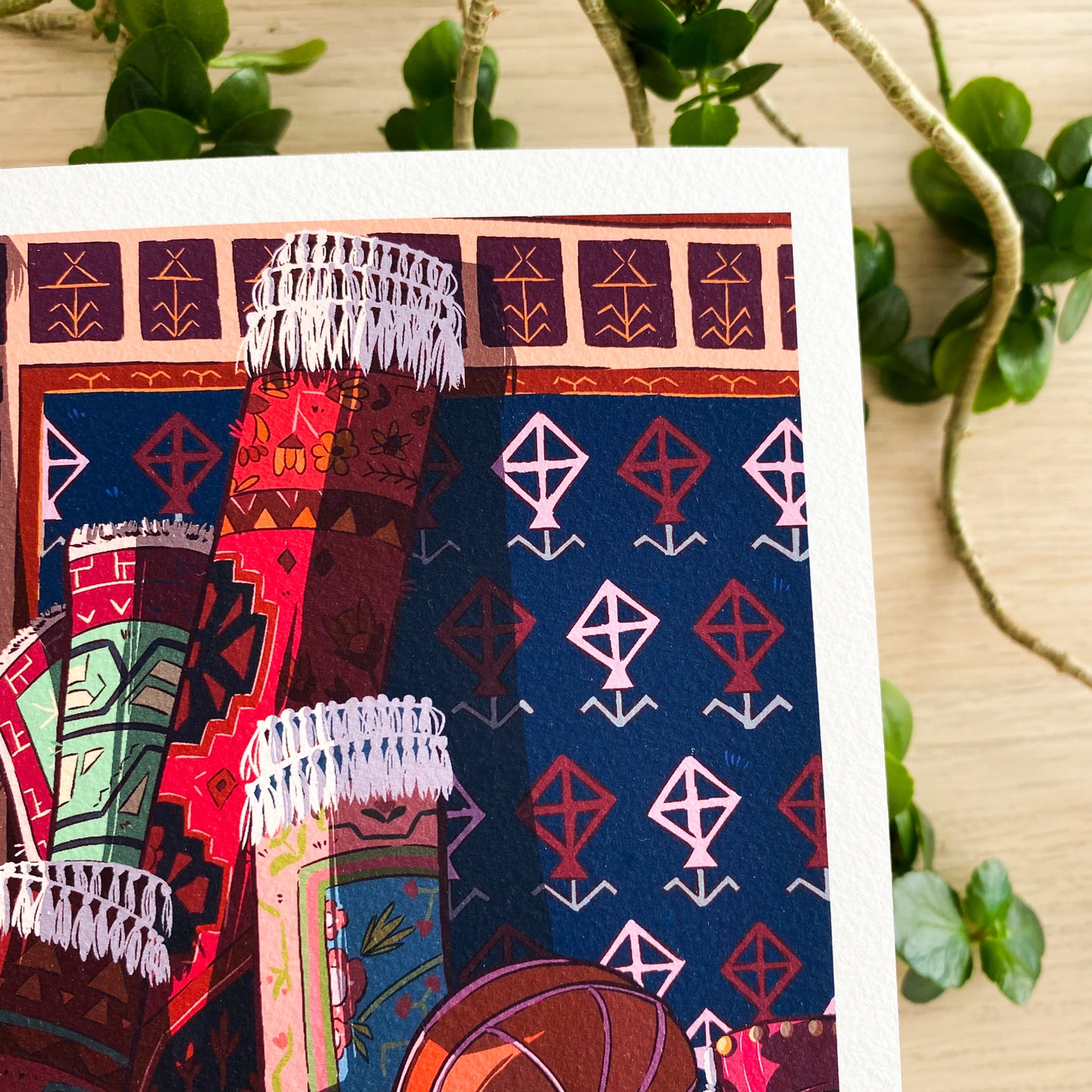 The Cat & the Carpet – Mini print