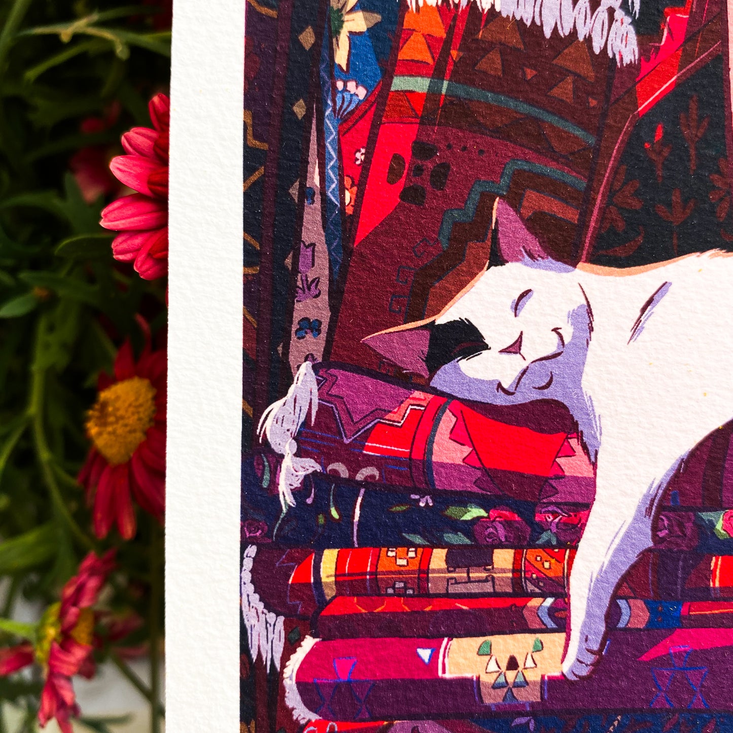 The Cat & the Carpet – Mini print