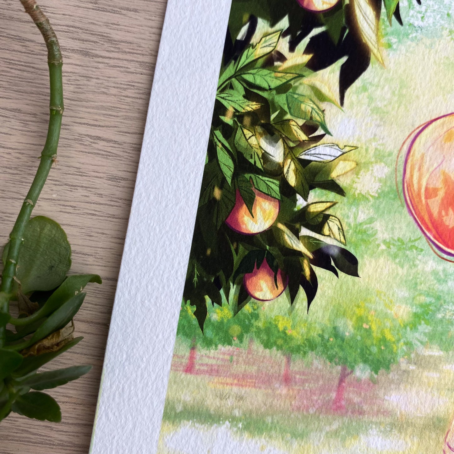The Lady & the Oranges - Art Print