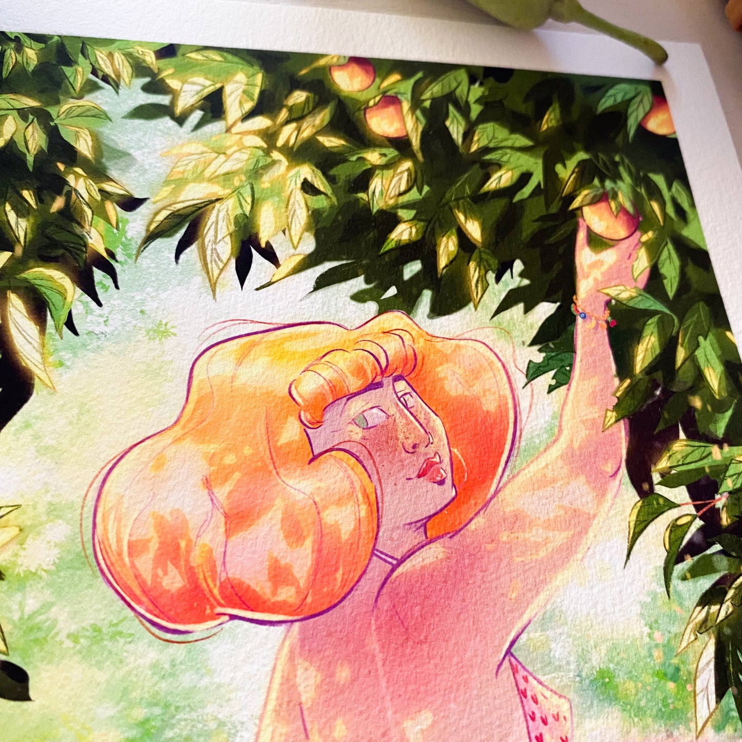 The Lady & the Oranges - Art Print