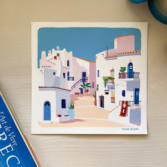 Evening Nap, Traditional Village - ART PRINT