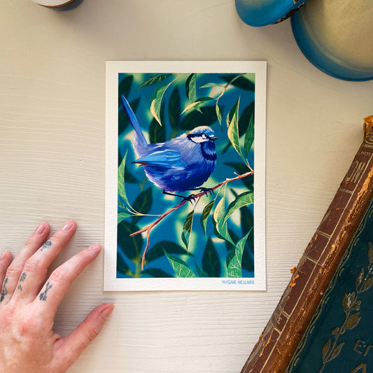 The Little Blue Bird - Mini Print