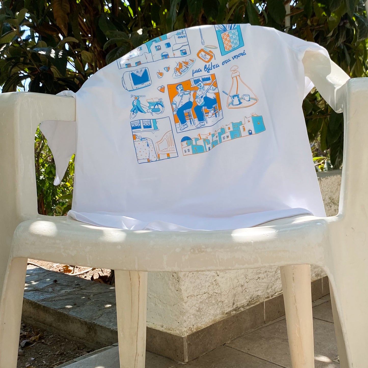 LET'S GO TO THE ISLANDS - SILK PRINTED T-SHIRT