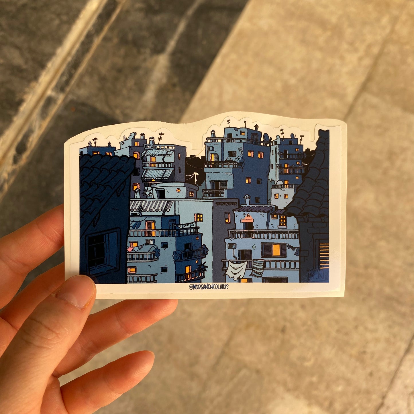 Athens City Night - STICKER