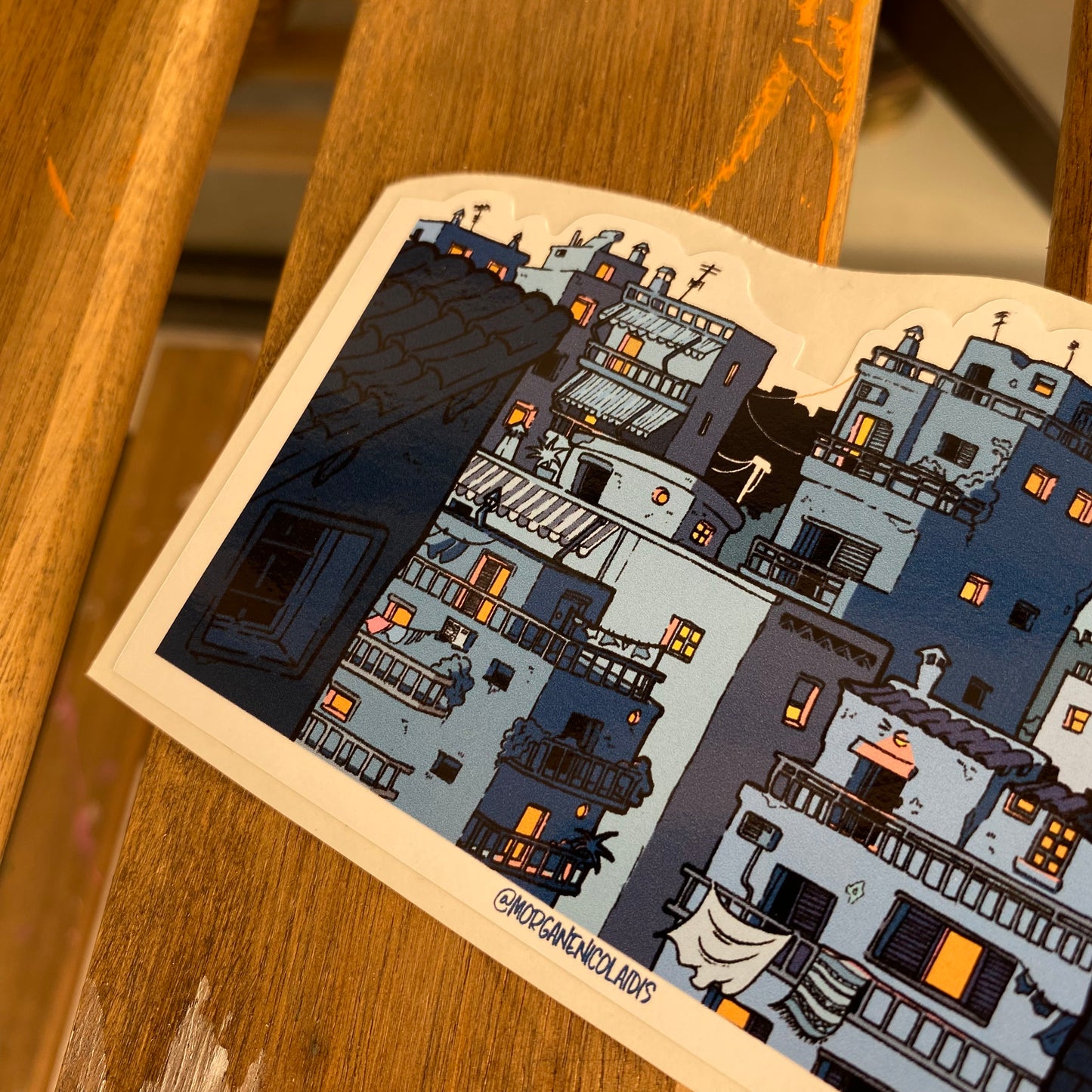 Athens City Night - STICKER