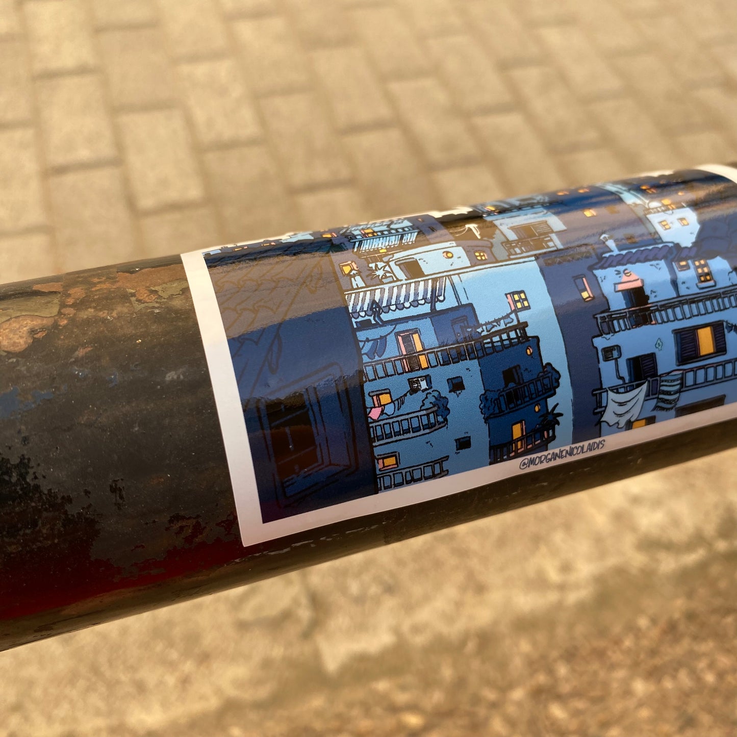 Athens City Night - STICKER