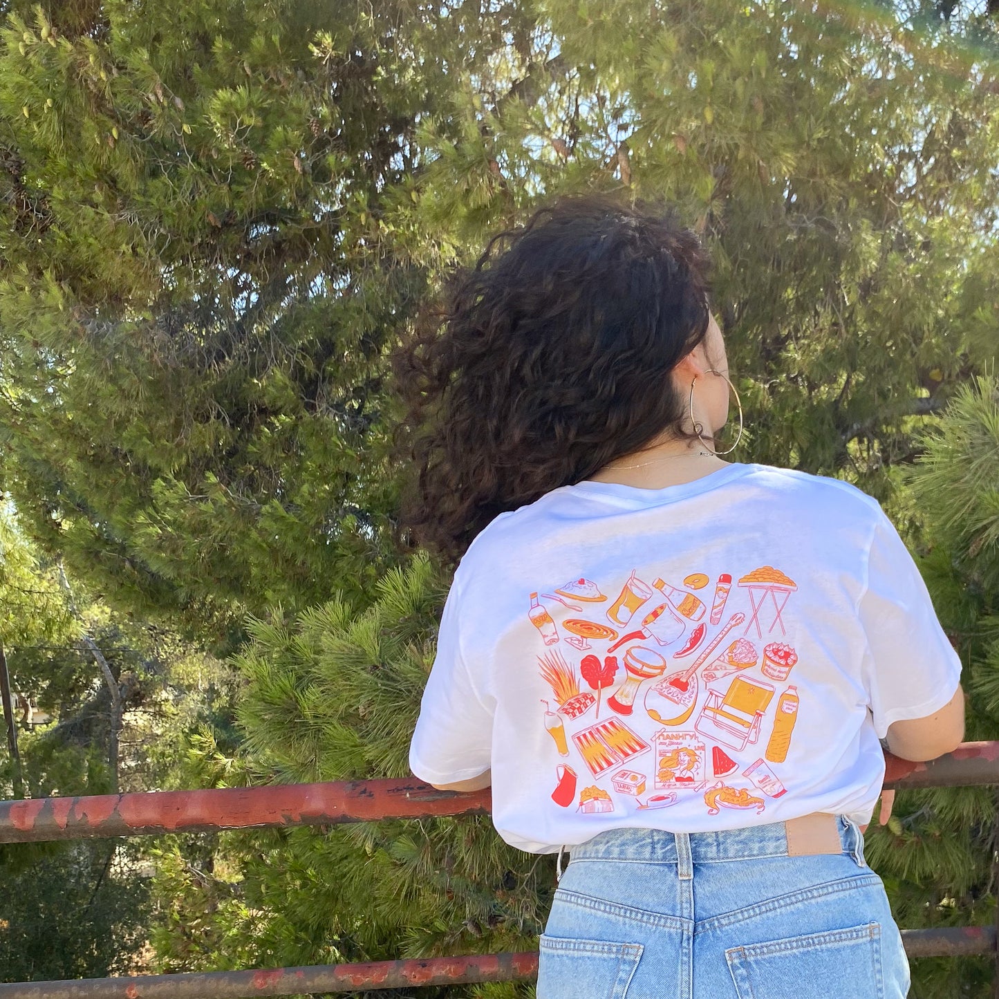 GREEK SUMMER - SILK PRINTED T-SHIRT (tiny default N.2)