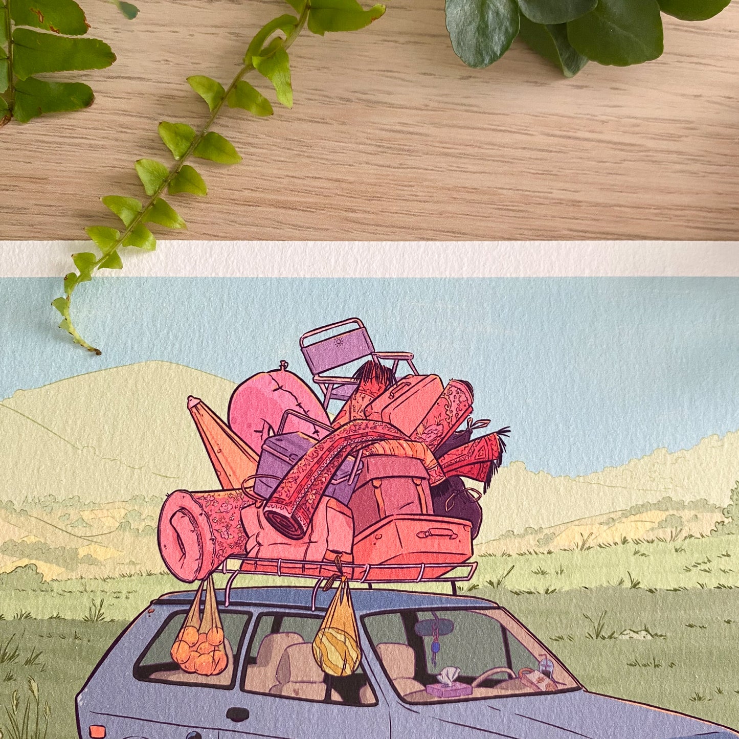 The travelling car – Mini print