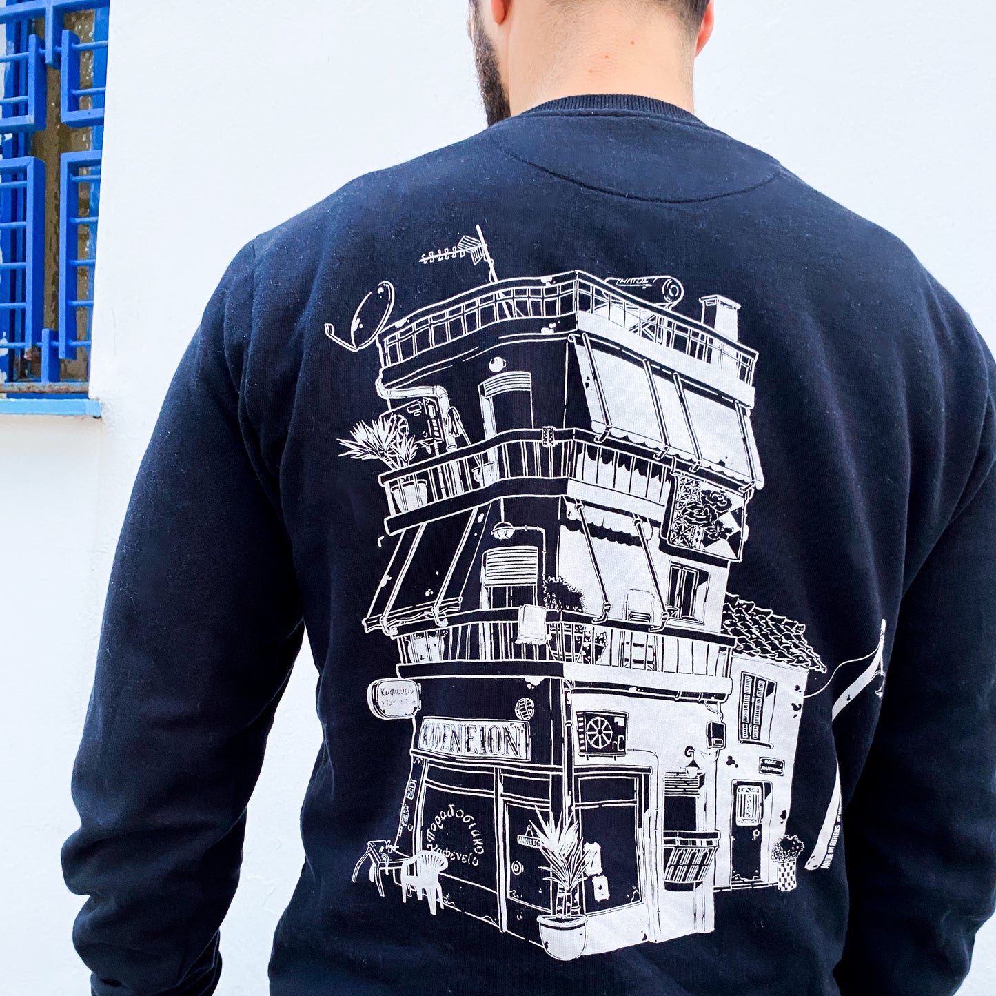 The Greek building - Silk Printed sweatshirt