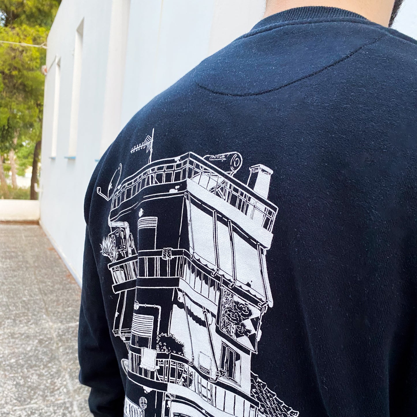 The Greek building - Silk Printed sweatshirt