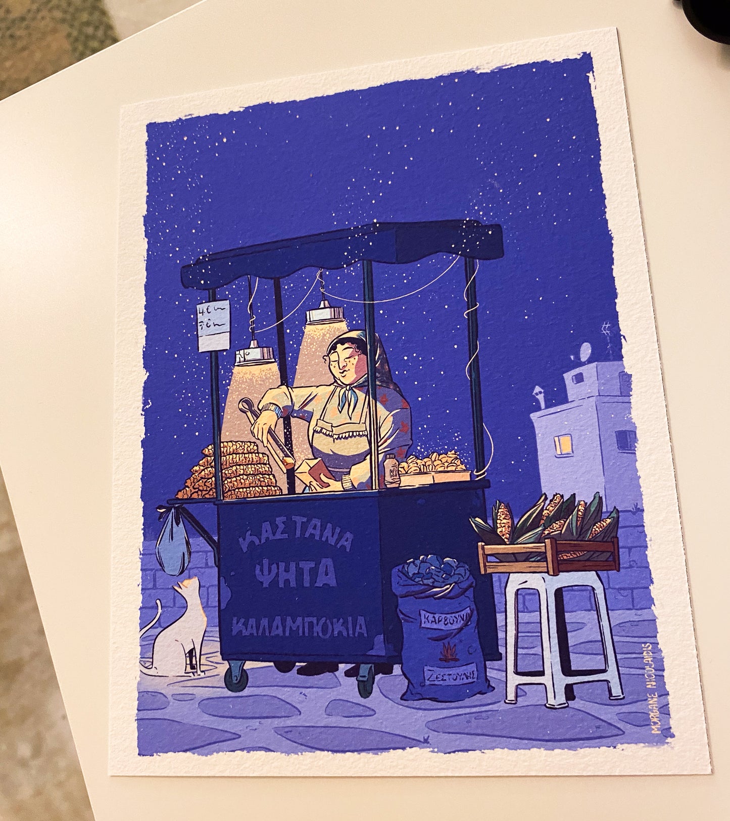 The Chestnuts Seller - Art Print (tiny defaults)