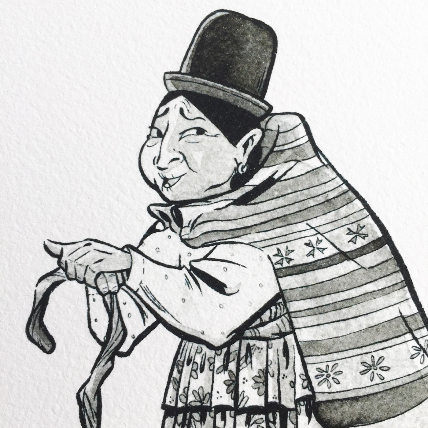 The Bolivian Grandma - Art Print