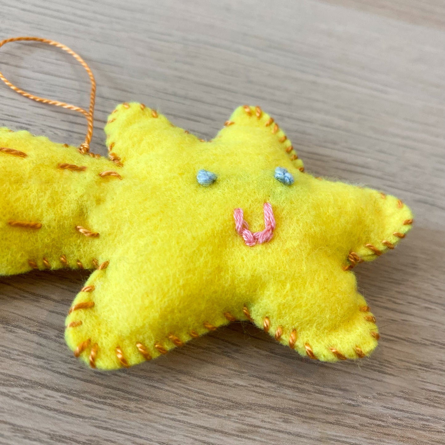 Flying star - handmade Christmas ornament