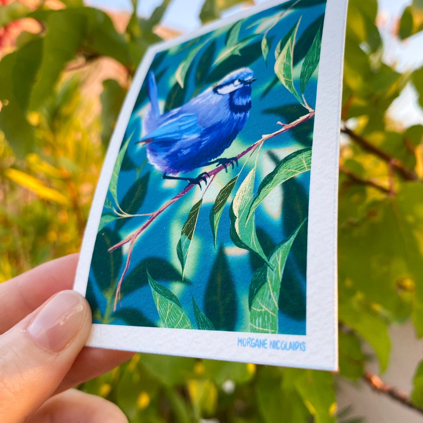 The Little Blue Bird - Mini Print
