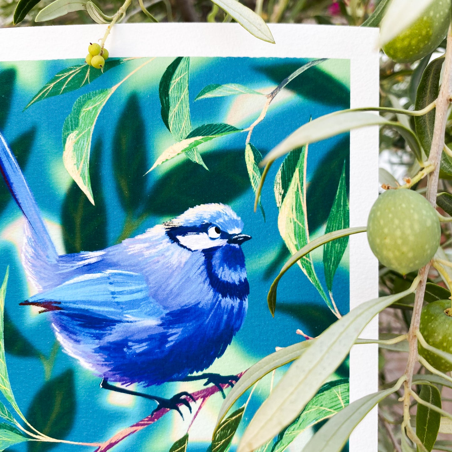 The Little Blue Bird - Mini Print