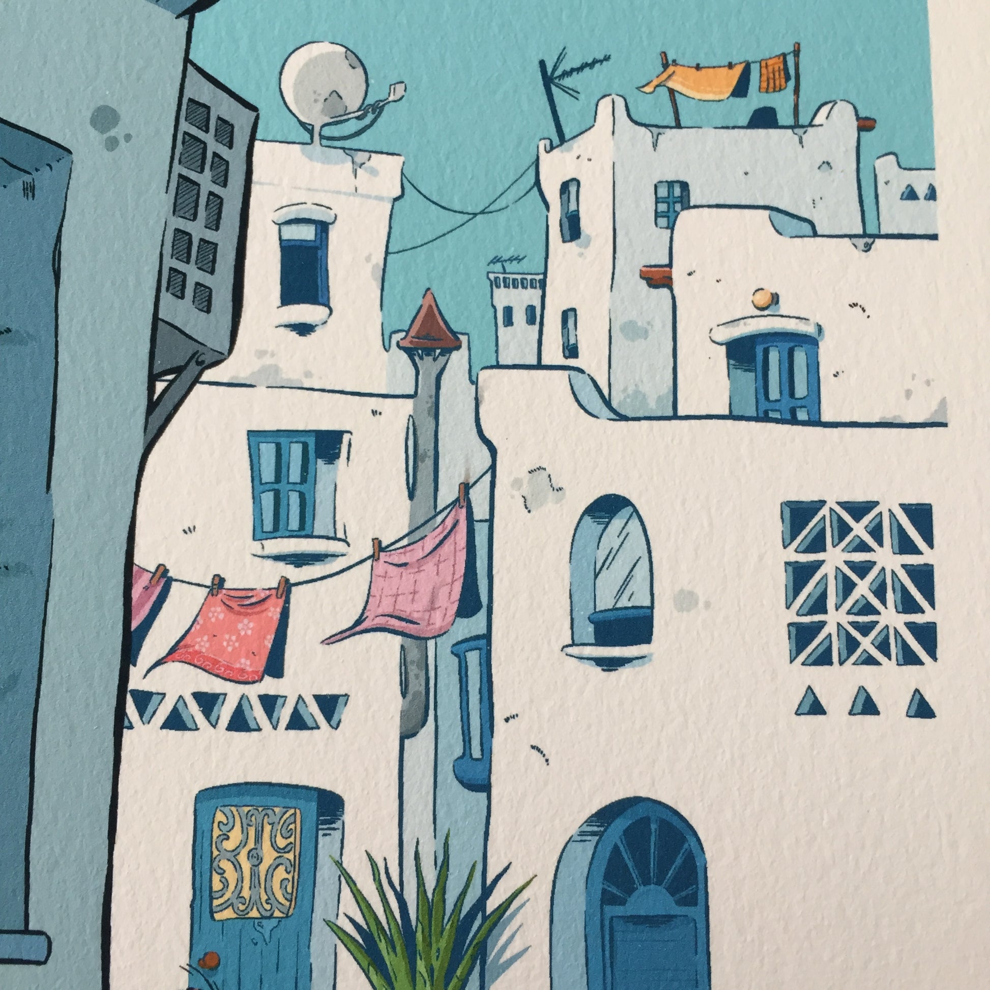 An other close up of the print where we only have the house.