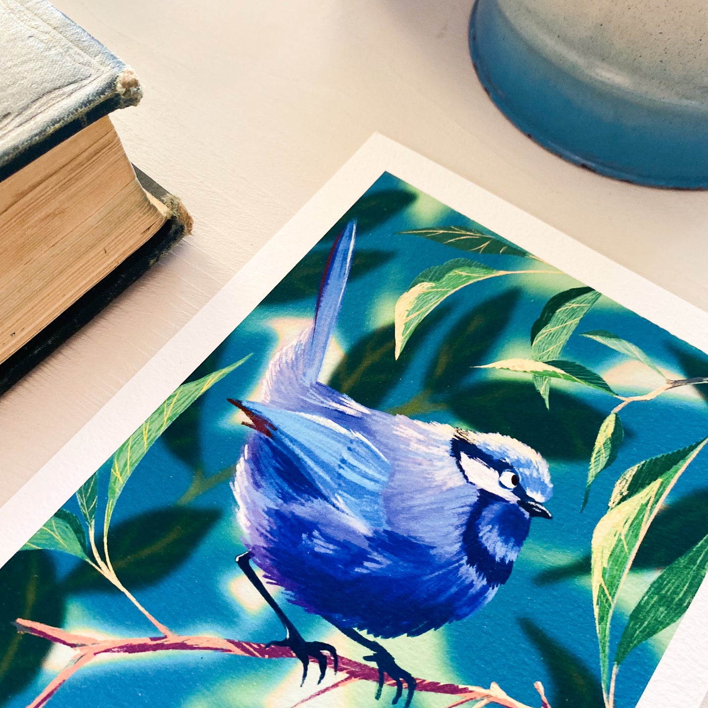 The Little Blue Bird - Mini Print