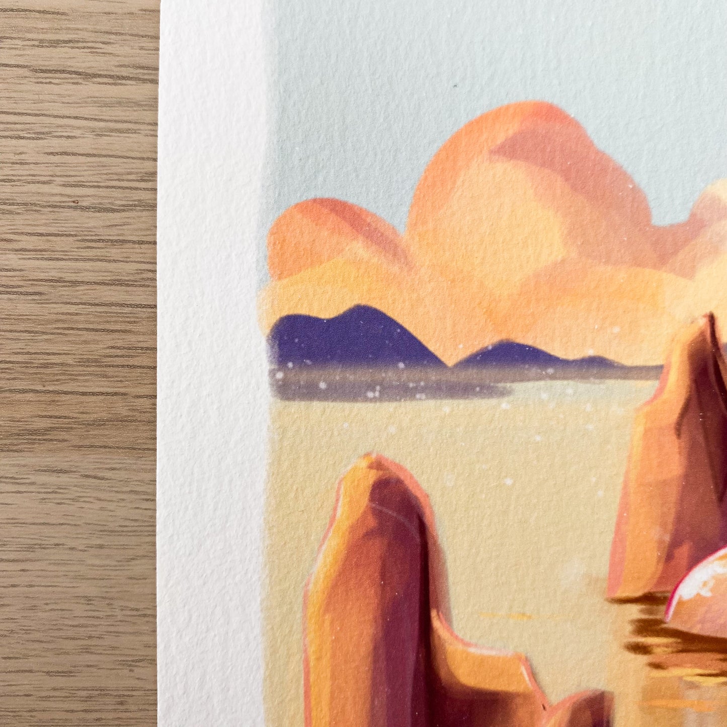 Mermaid on the rocks - Art Print