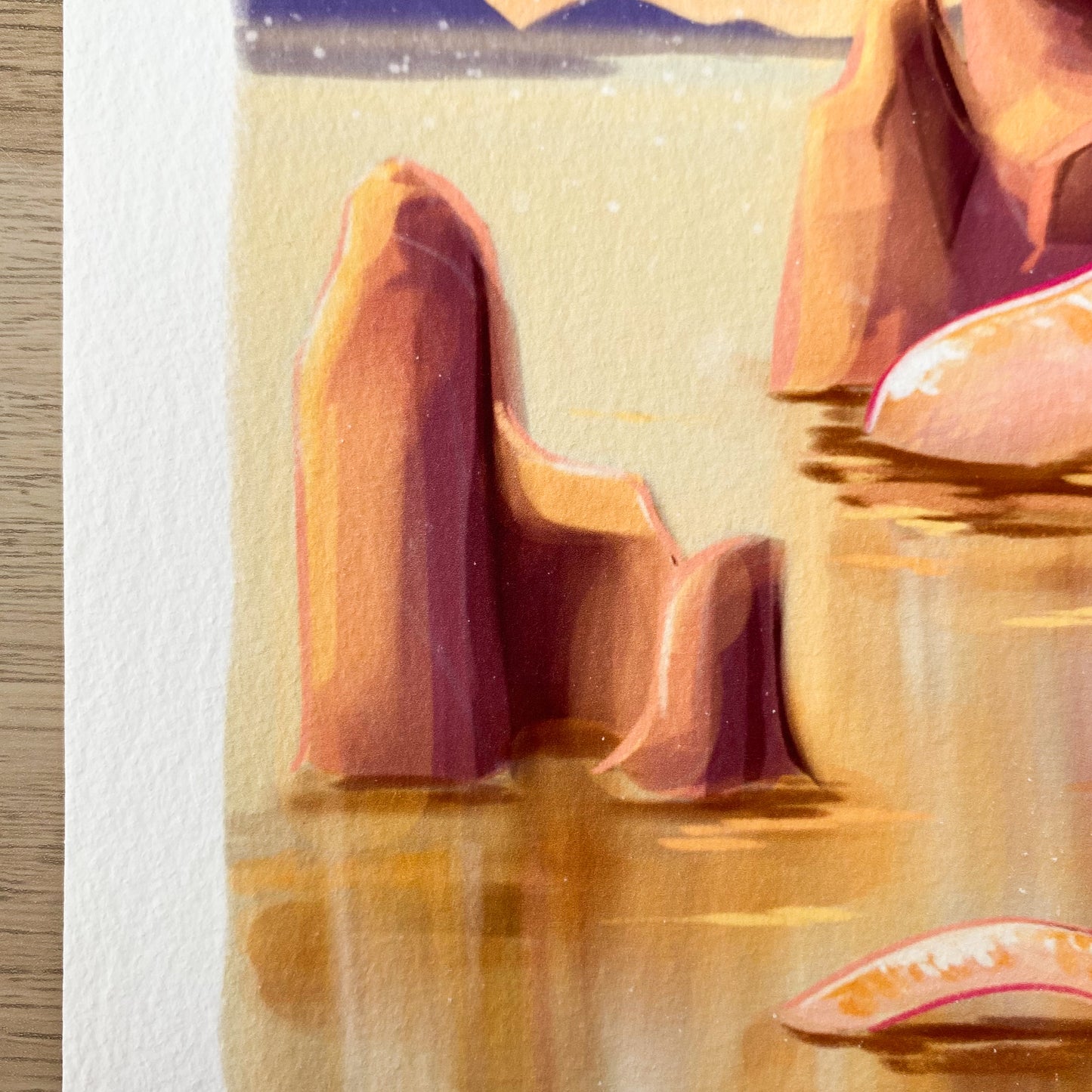 Mermaid on the rocks - Art Print