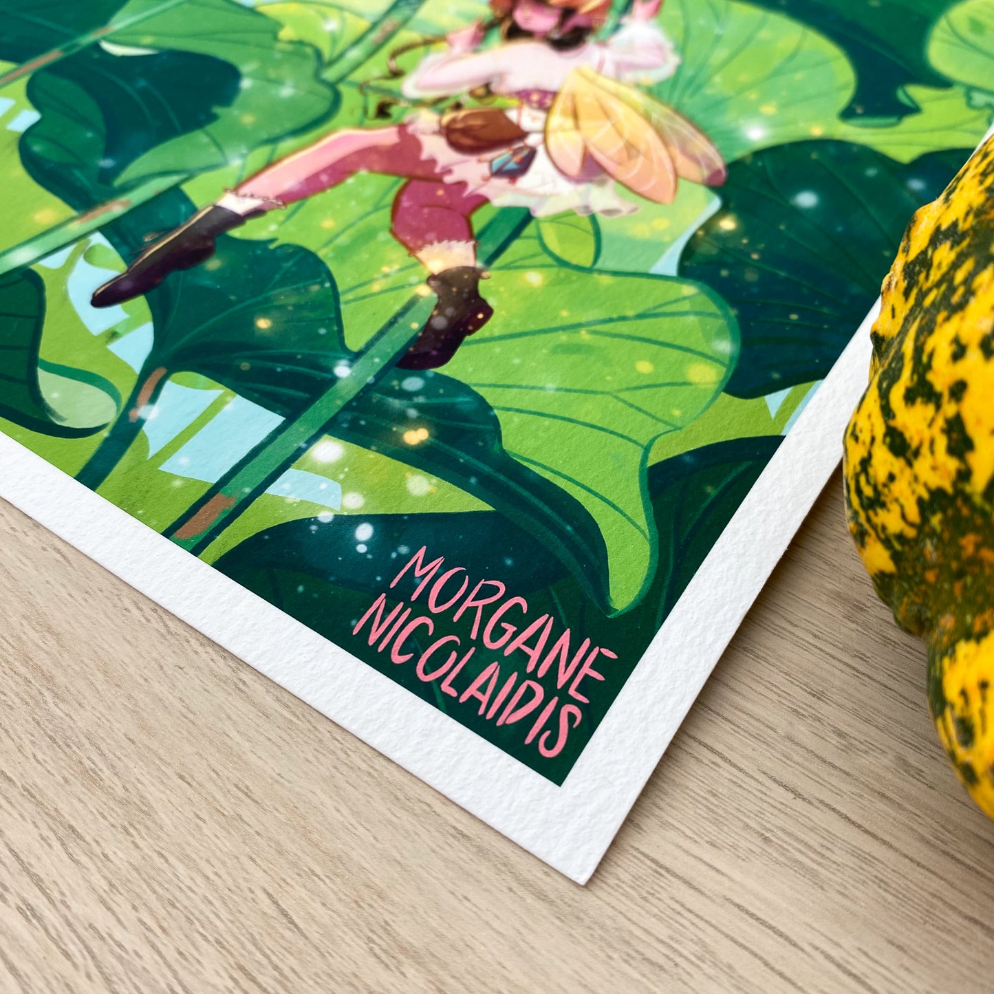 the Water Lilies & her Fairy  - Art Print