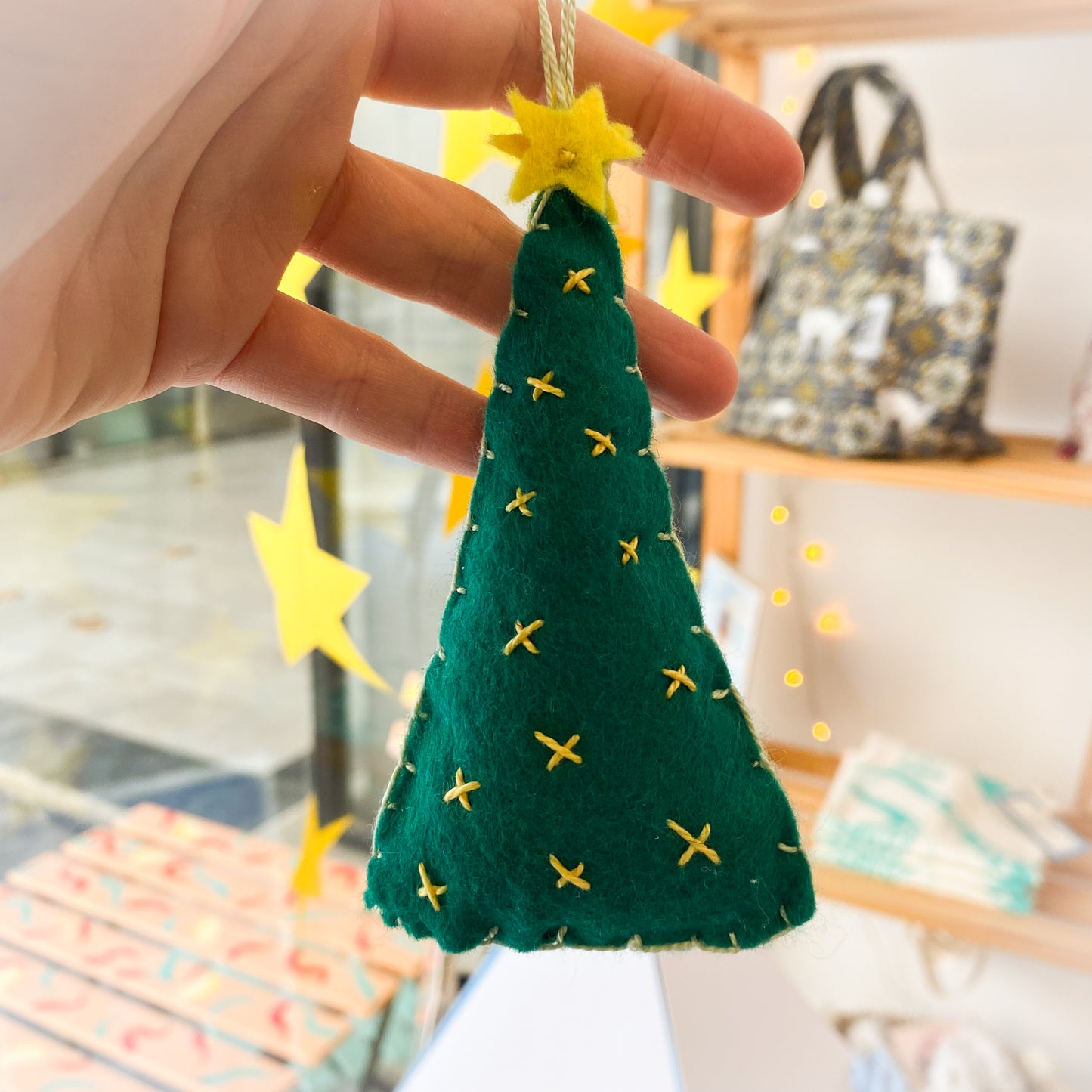 Cute tree with stars ! - handmade Christmas ornament