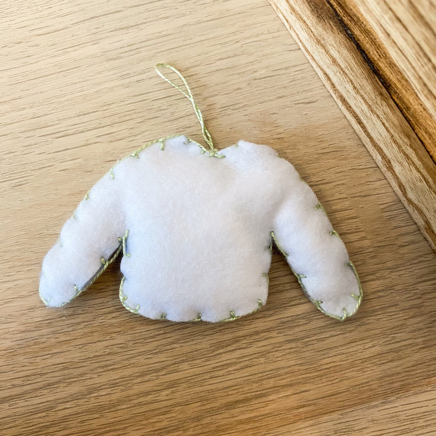 White sweater ! - handmade Christmas ornament