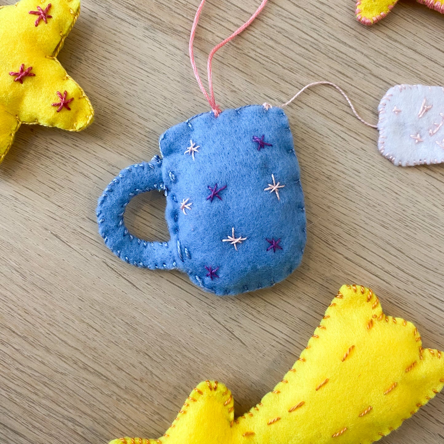 Tea Cup - handmade Christmas ornament