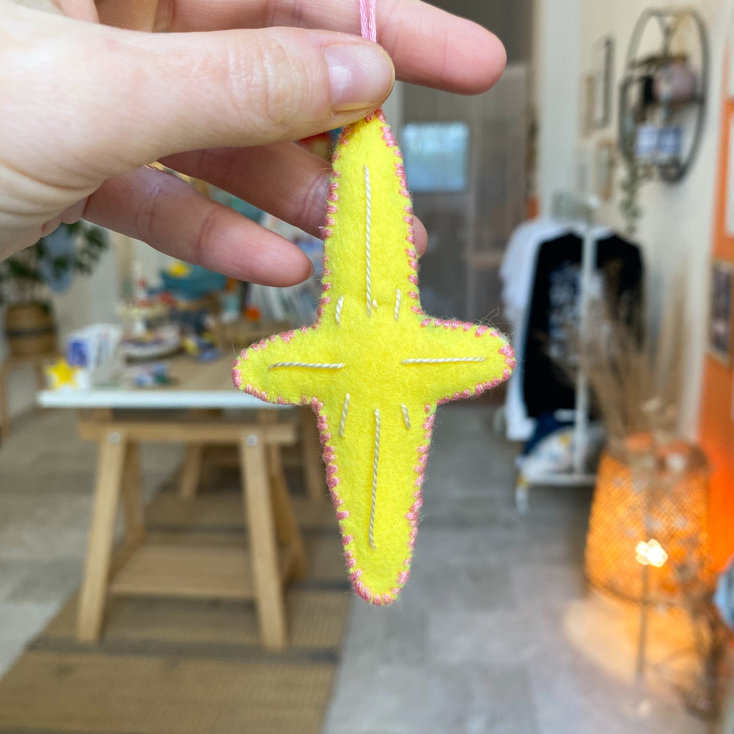 Four-pointed star ! - handmade Christmas ornament